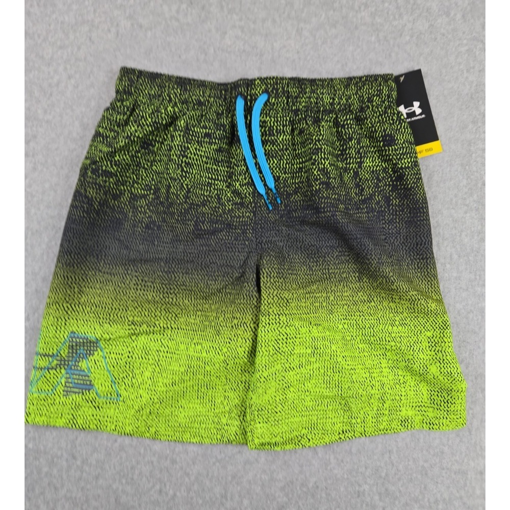 Under Armour Swim Boys Size Large Swimming Trunk Shorts Green Bathing Suit NEW